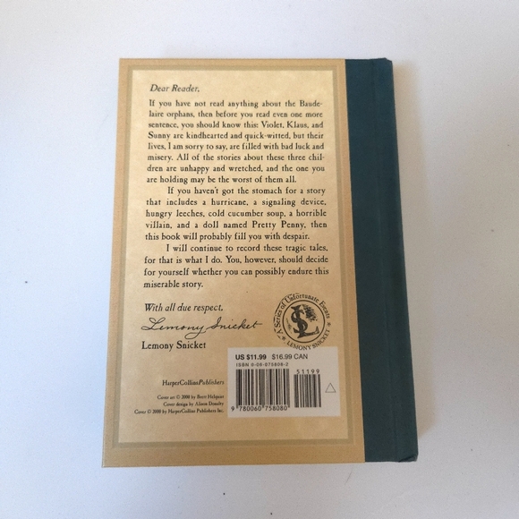 A Series of Unfortunate Events , The Wide Window Hardcover Book #3 - Picture 3 of 5
